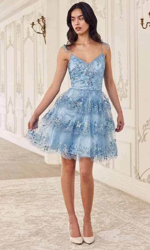 YEAR-End Sale Ladivine KV1090 - Tiered A-Line Cocktail Dress