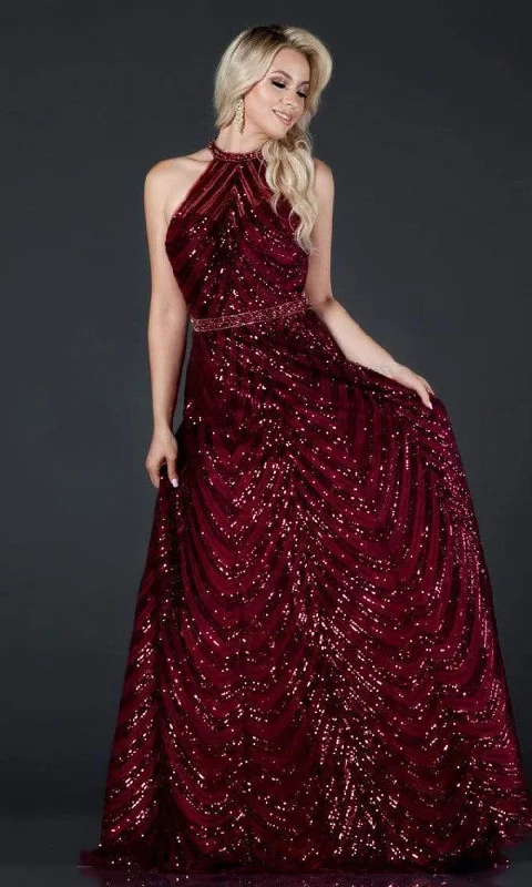 Today’s Deal Aspeed Design - L2377 Halter A-Line Evening Dress