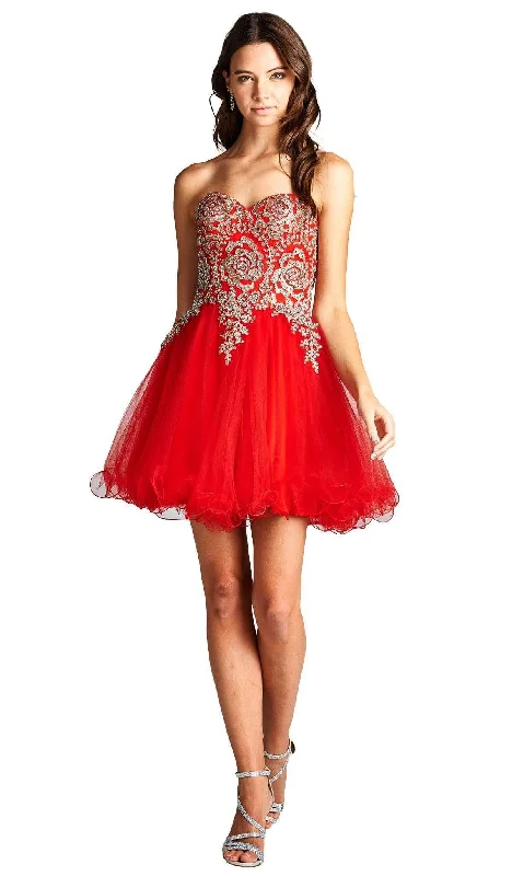 New Arrival Aspeed Design - Strapless Embroidered A-line Homecoming Dress