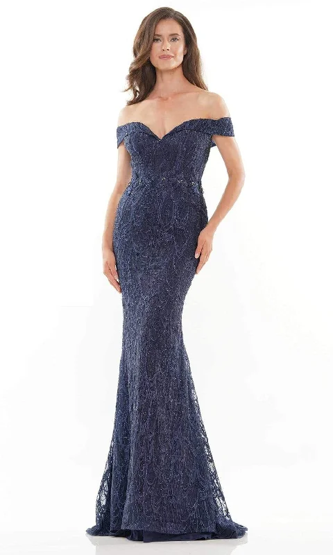 Referral Discount Rina Di Montella - RD2739 Off Shoulder Embellished Gown
