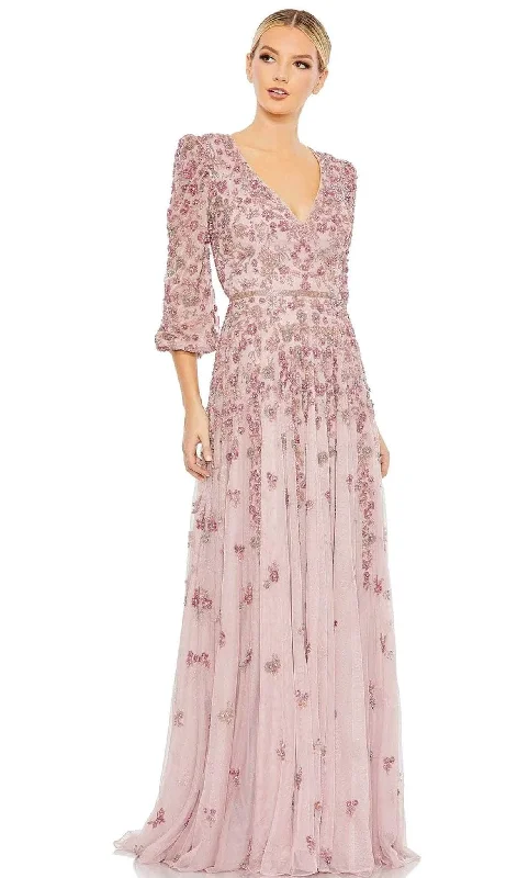 Best Seller Mac Duggal 5497 - Floral Appliqued Formal Dress