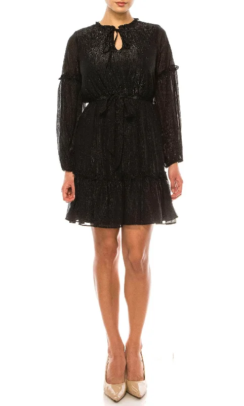 Friends and Family Sale Laundry HU05D90 - Long Sleeve Short Dress
