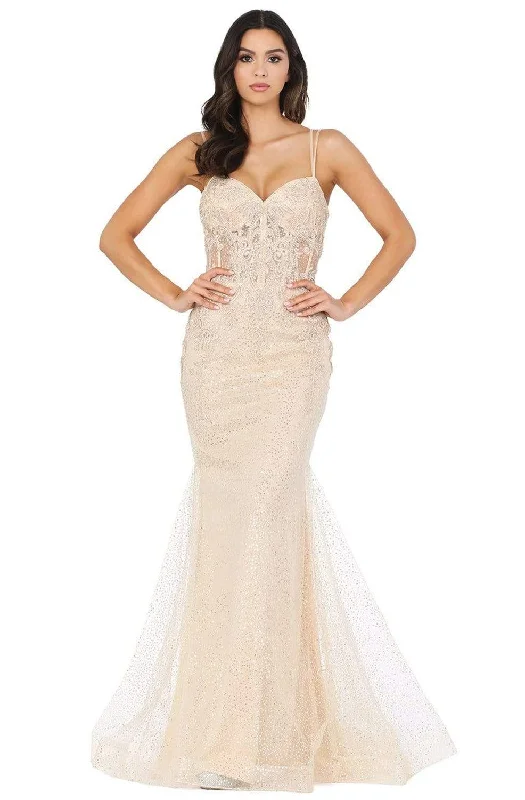 Buy Now Dancing Queen - 4045 Illusion Corset Jewel-Strewn Mermaid Gown