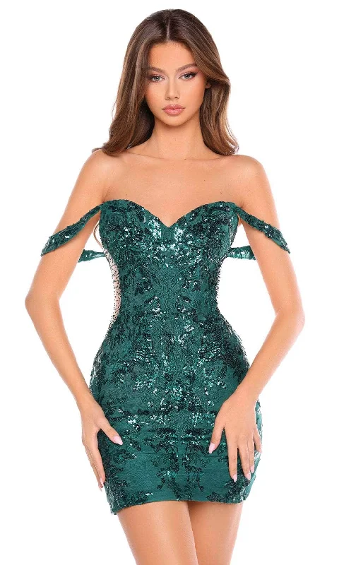 Shop and Save Amarra 88054 - Off-Shoulder Embroidered Cocktail Dress