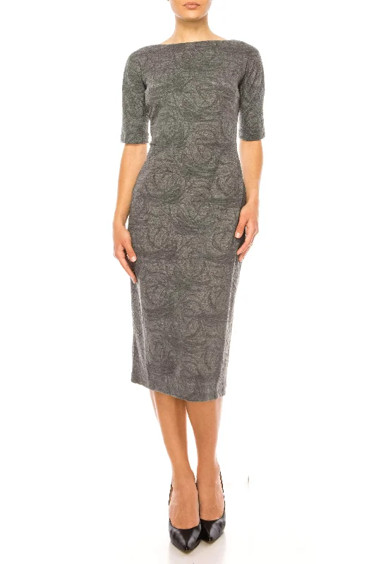 Price Reduction Maggy London GT158M - Fitted Jacquard Dress