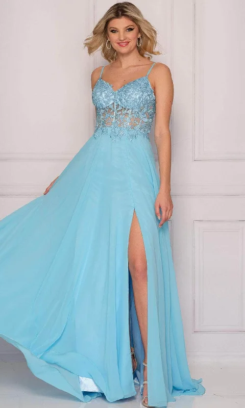 Online Only Dave & Johnny A10364 - Corset Style Sleeveless Evening Gown