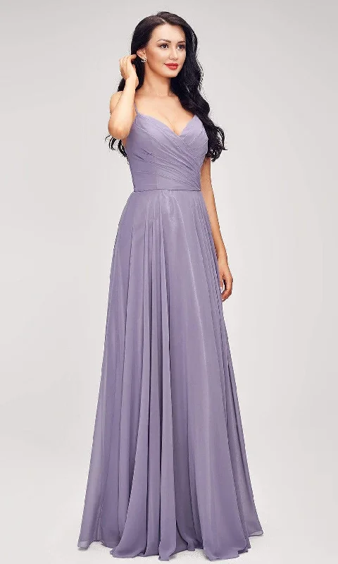 Final Markdown J'Adore Dresses - J17040 V Neck A-Line Evening Dress