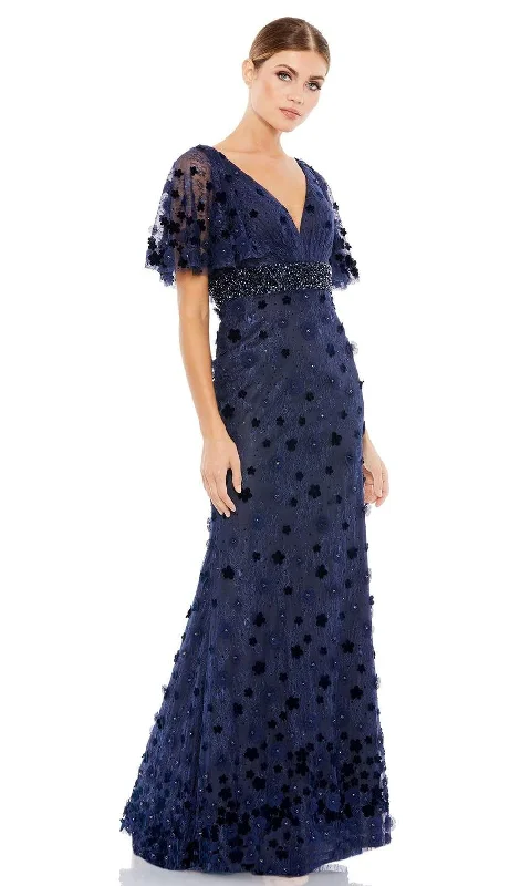 Customer Appreciation Sale Mac Duggal - 67712 V Neck Bell Sleeve Lace Dress
