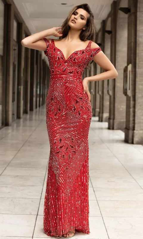 Now or Never Chic and Holland - AN1465 Sequin Sweetheart Sheath Dress
