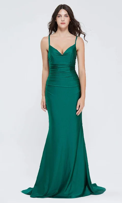 Best Bargains J'Adore Dresses - J20015 Plunging V-Neck Trumpet Dress