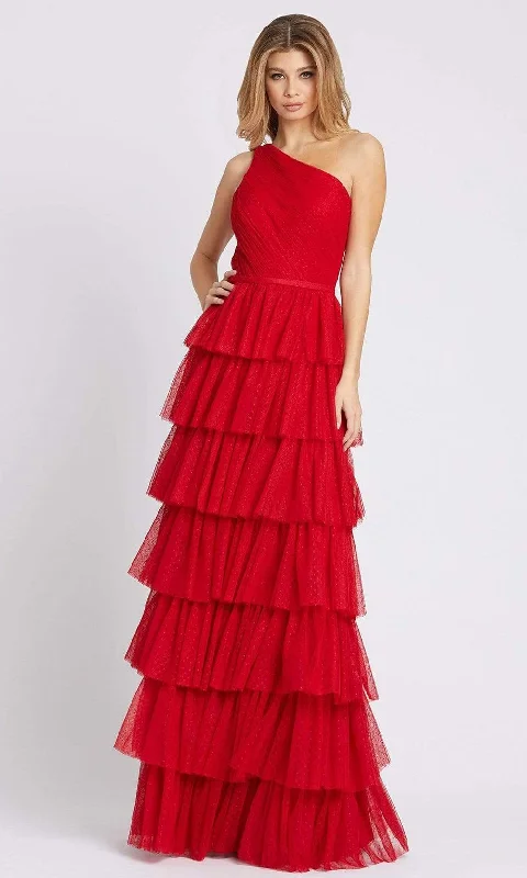 Price Buster Ieena Duggal - 49102 One Shoulder Long Tiered Simple Prom Dress