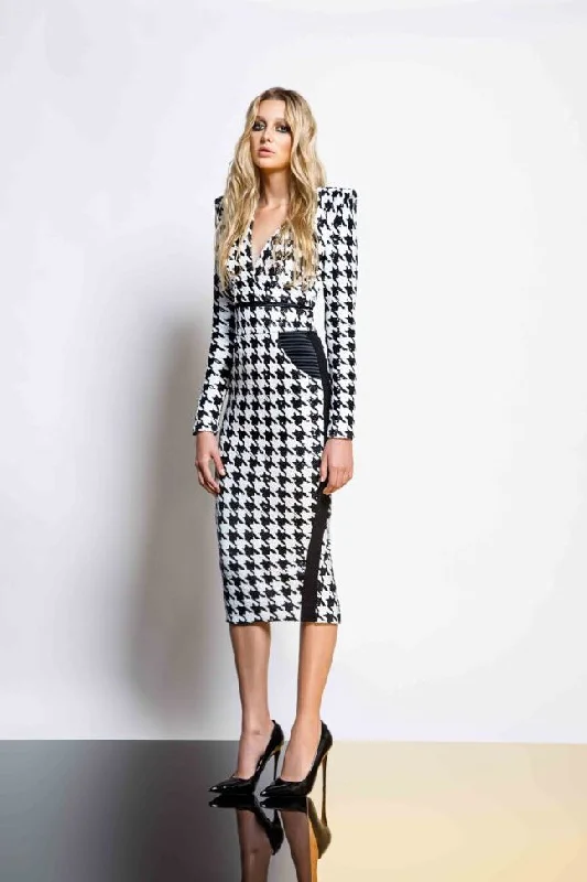 Special Price Zhivago Sequin Houndstooth Dress