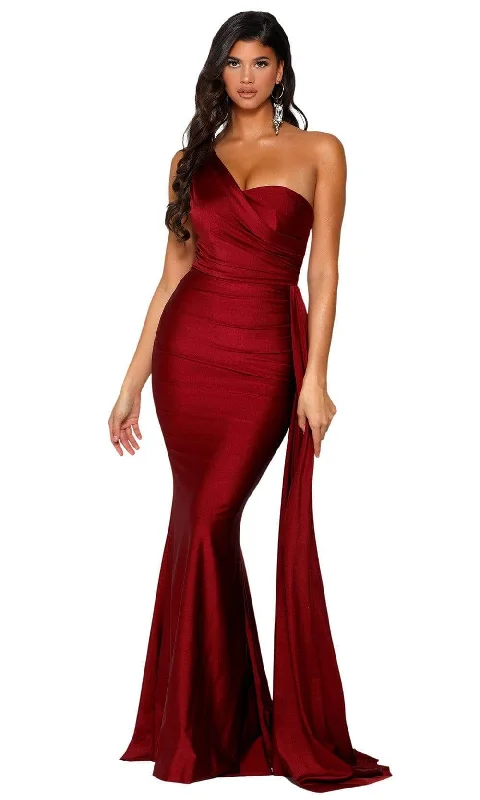 Blowout Sale Portia and Scarlett - PS6321 One Shoulder Fitted Evening Gown