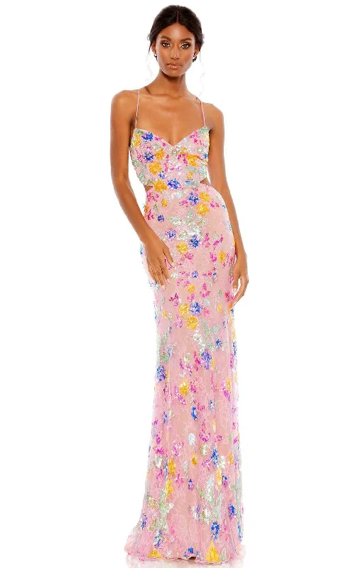 Act Fast Mac Duggal 68067 - Sequined Sleeveless Evening Dress