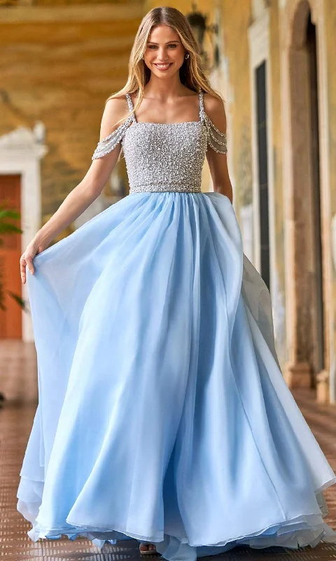 Online Only Sherri Hill - 54976 Draped Off Shoulder Ballgown