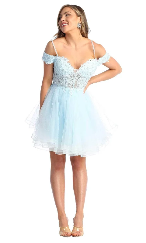 Epic Deals May Queen MQ1897 - Off Shoulder A-Line Cocktail Dress