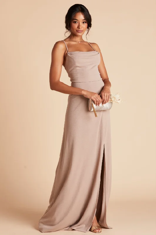 Get It Before It’s Gone Bari Jay ASH DRESS CREPE TAUPE