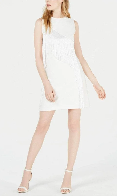 Bonus Savings Laundry HP01W61 - Sleeveless Fringed Sheath Cocktail Dress