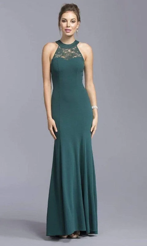 Exclusive Savings Aspeed Design - D144 Lace Halter Neck Trumpet Dress