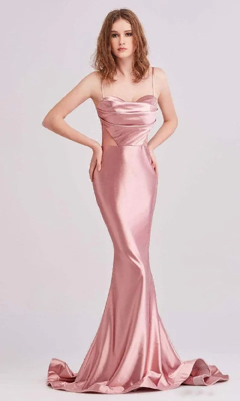 Closeout J'Adore Dresses - J15031 Cowl Sweetheart Satin Dress