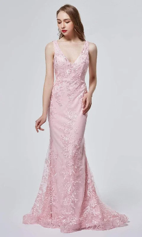 Savings Galore J'Adore Dresses - J19013 Floral Embroidered Sheath Dress