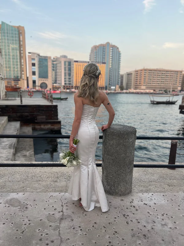 Mega Sale Sarah Jassir Sara Mrad Designer Mikado Silk only worn for 1 hour