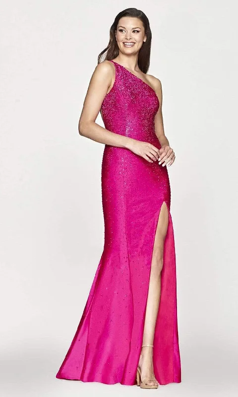 Warehouse Sale Faviana - S10632 Beaded One Shoulder Gown