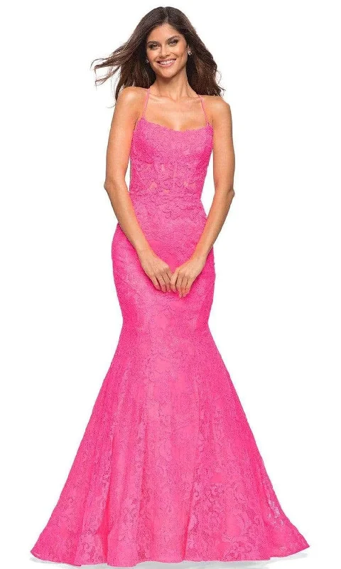 Time-Limited Offer La Femme - 30612 Scoop Floral Lace Trumpet Dress