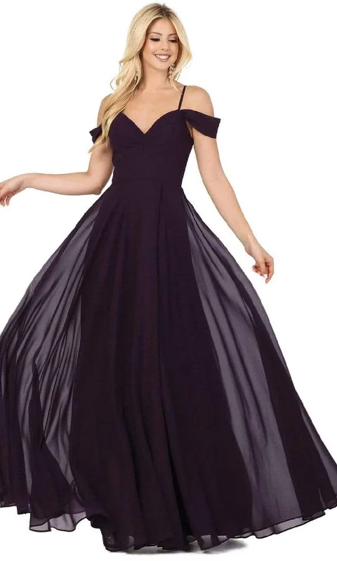 Buy Now Dancing Queen - 2961 Lace Back Cold Shoulder A-Line Prom Dress