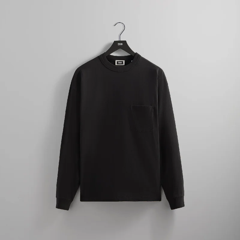 Deep Discounts Kith Long Sleeve Leonard Tee - Black
