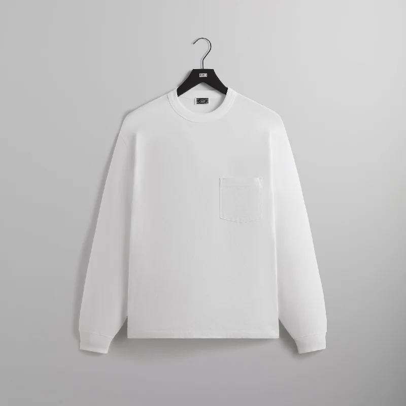 Bonus Savings Kith Long Sleeve Leonard Pocket Tee - White