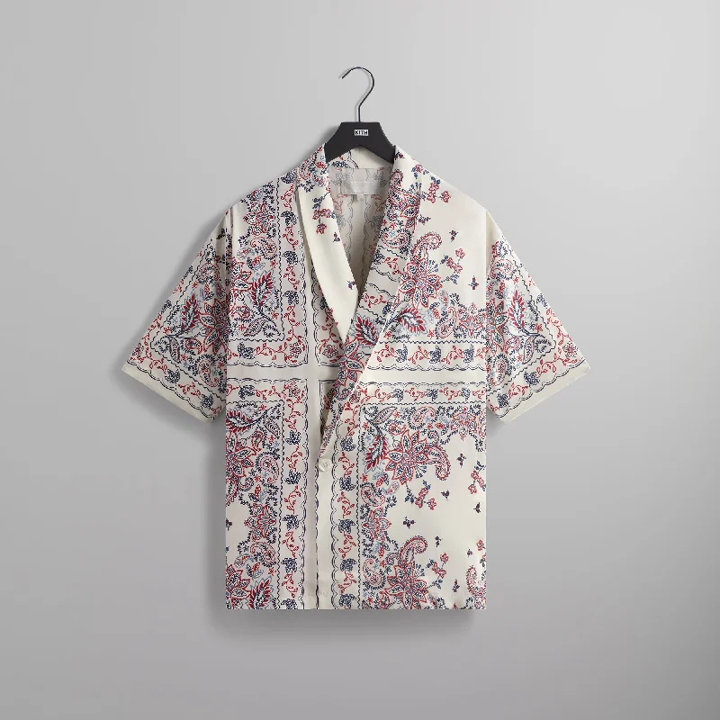 Get It Before It’s Gone Kith Silk Lyocell Thompson Crossover Shirt - Sandrift