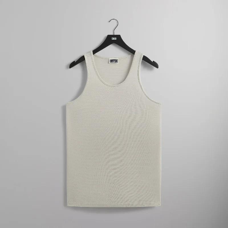Deal Alert Kith Pointelle Mesh Spencer Tank - Concrete
