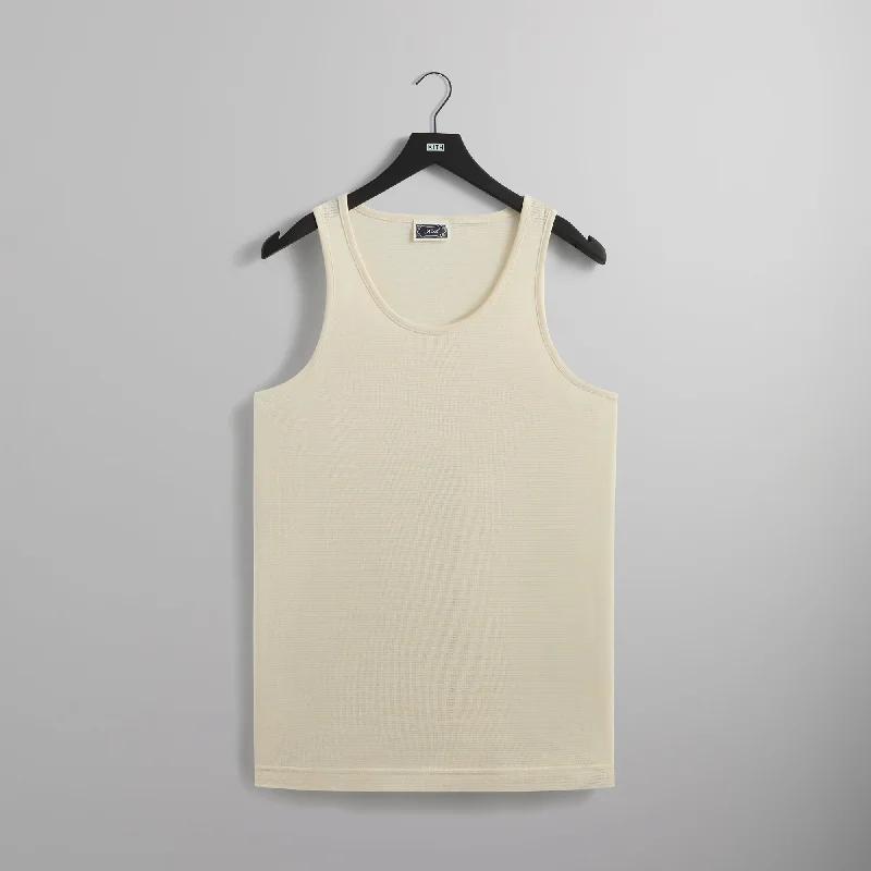 Act Fast Kith Pointelle Mesh Spencer Tank - Sandrift