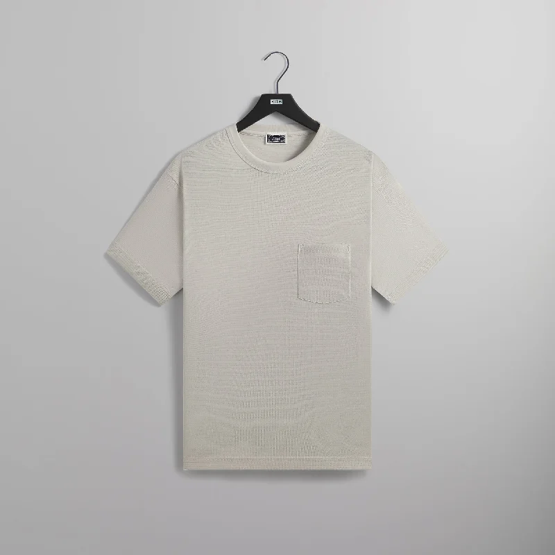 Inventory Reduction Kith Pointelle Mesh Leonard Pocket Tee - Concrete