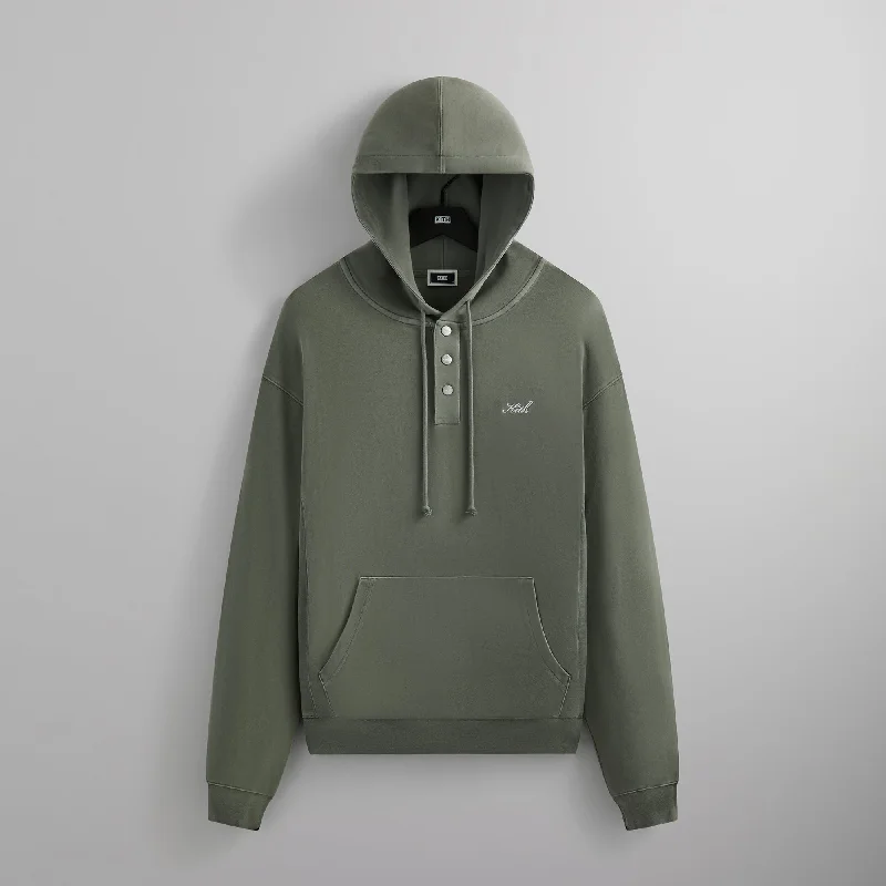 Exclusive Preview Kith Crystal Wash Interlock Williams IV Hoodie - Island