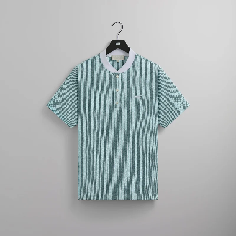 Friends and Family Sale Kith Seersucker Pearson Henley Pullover - Conifer
