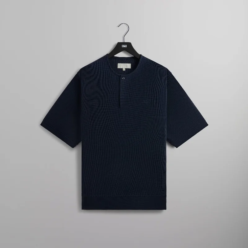 Big Discounts Kith Micro Waffle Colby Pullover - Nocturnal