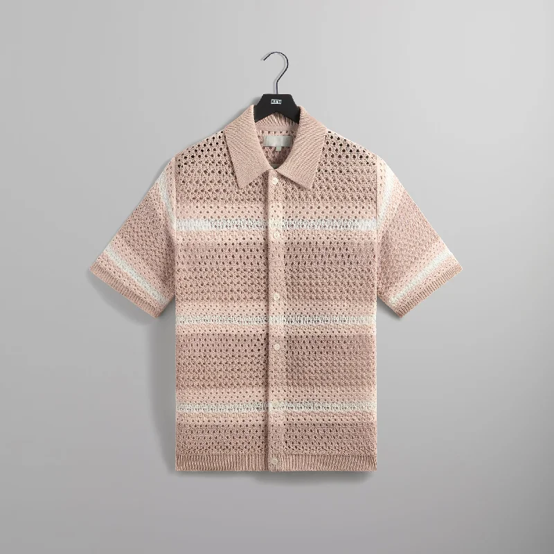 Special Price Kith Thompson Crochet Buttondown - Frosty Rose