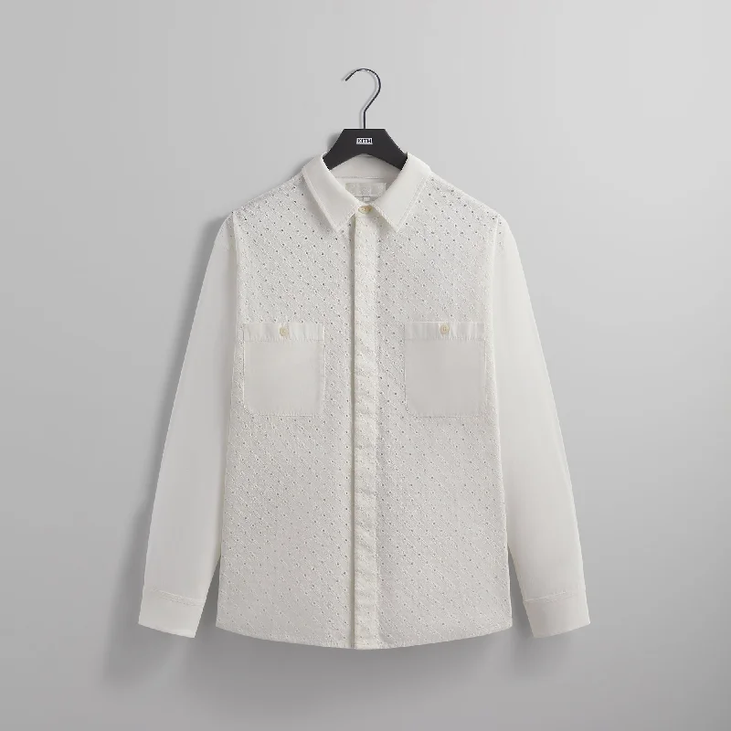 Exclusive Online Offer Kith Lattice Floral Long Sleeve Apollo Shirt - Silk