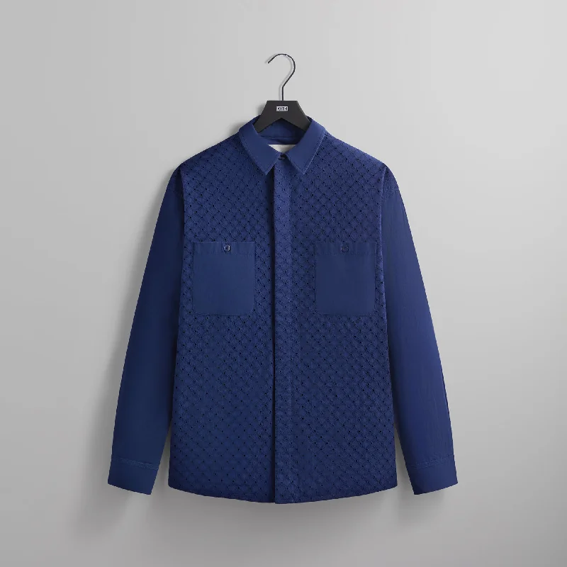 Weekend Special Kith Lattice Floral Long Sleeve Apollo Shirt - Cave