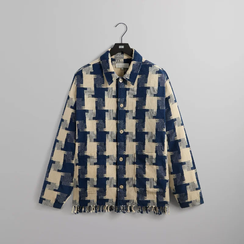 Limited Edition Kith Jumbo Houndstooth Overshirt - Cyanotype