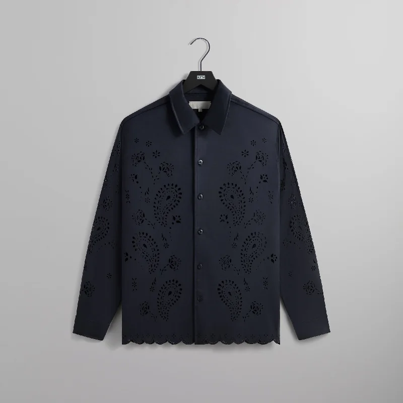 While Supplies Last Kith Isaac Microsuede Long Sleeve Buttondown - Define
