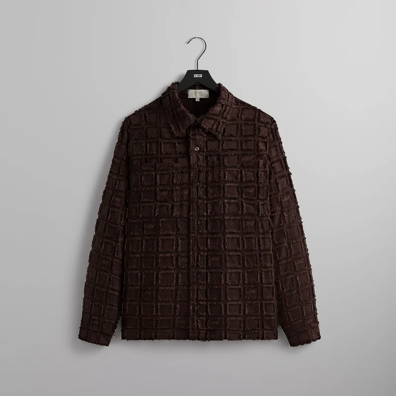 New Markdowns Kith Fils Coupe Check Boxy Collared Overshirt - Kindling