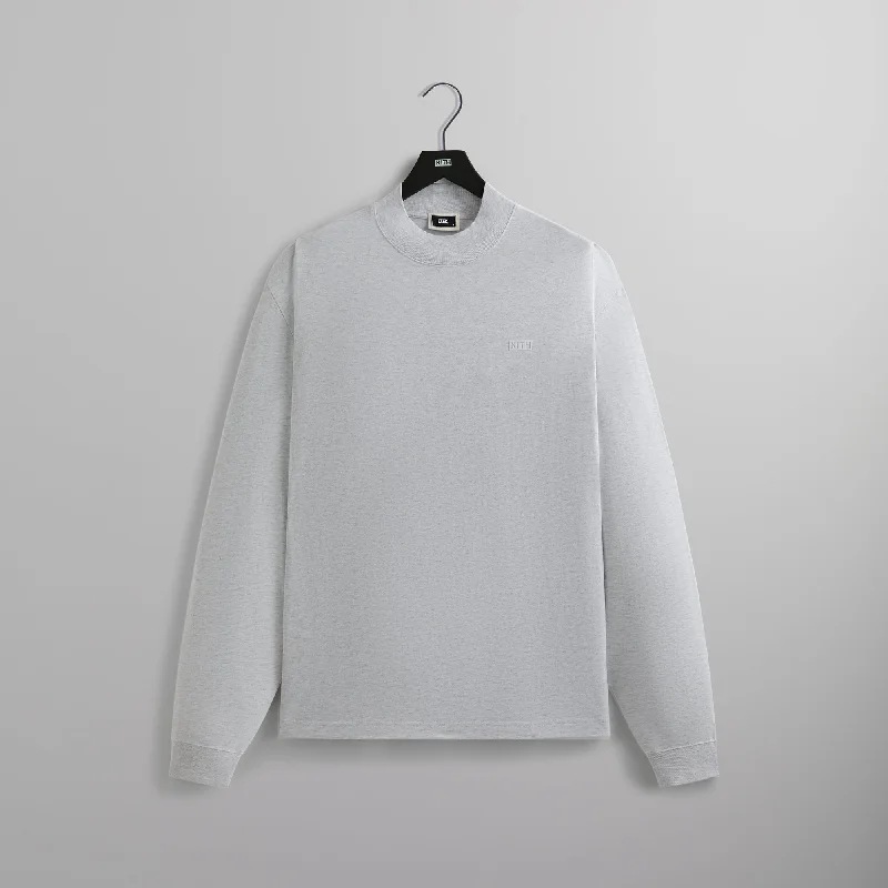 Flash Deals Kith Mock Neck LAX Tee - Light Heather Grey