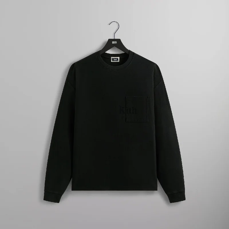 Special Savings Kith Long Sleeve Quinn Tee - Black