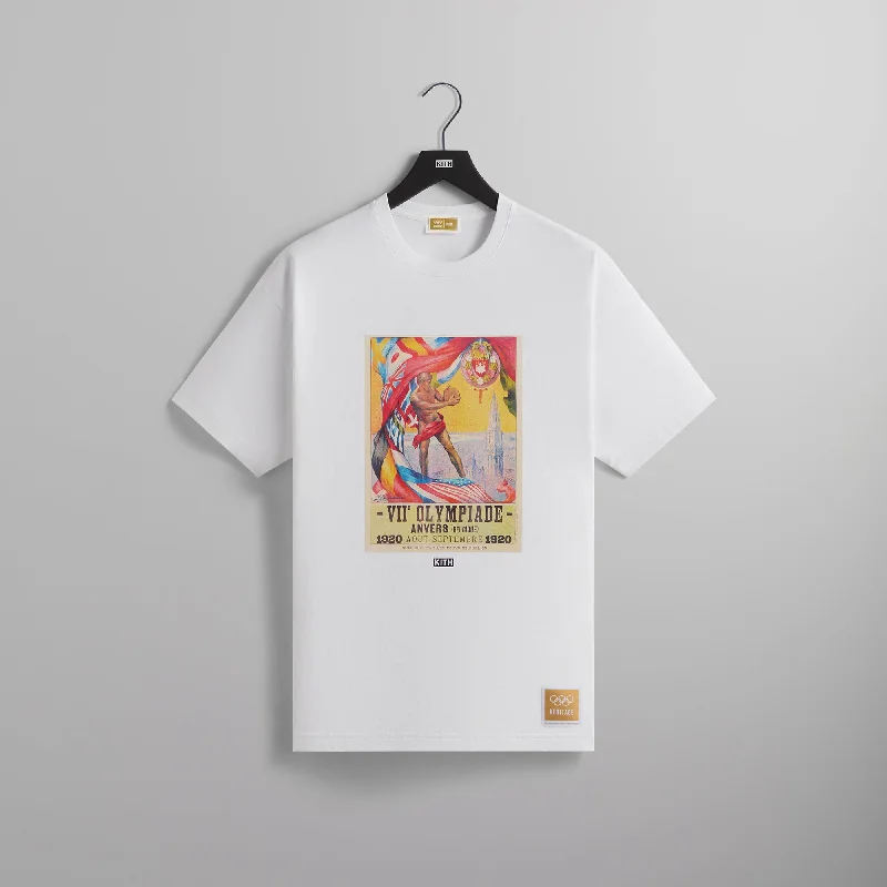 Great Deals Kith for Olympics Heritage Antwerp 1920 Vintage Tee - White