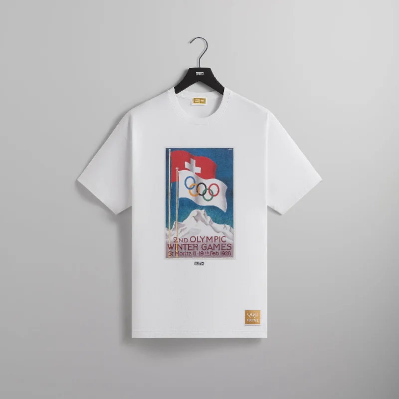 Low Prices Kith for Olympics Heritage St. Moritz 1928 Vintage Tee - White