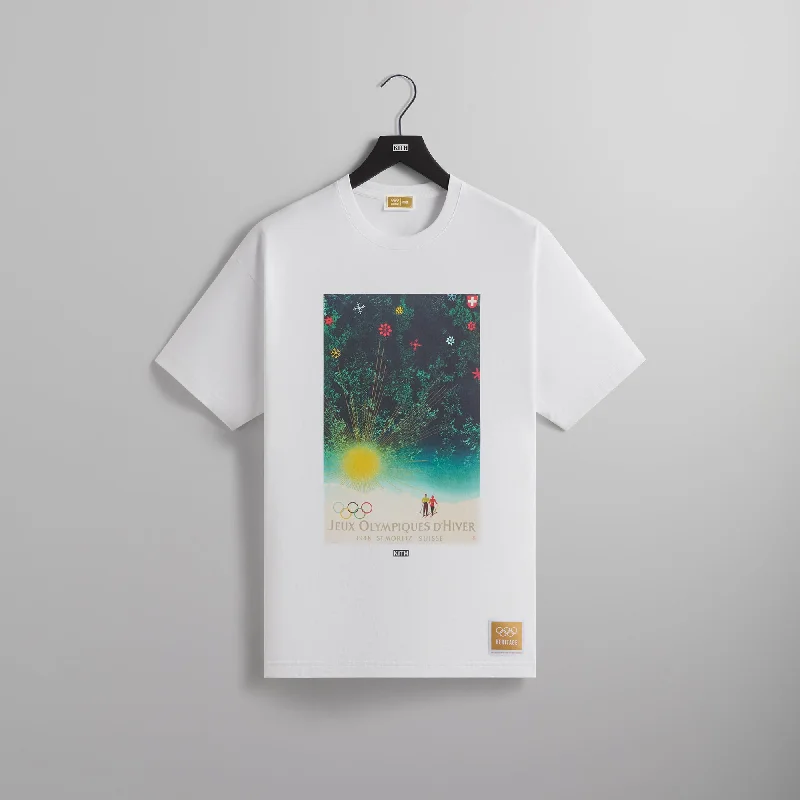 New Deals Kith for Olympics Heritage St. Moritz 1948 Vintage Tee - White