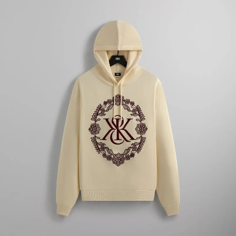 Weekend Deal Kith Floral Lace Nelson Hoodie - Sandrift